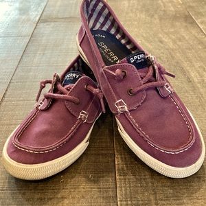 Sperry Girls Purple Shoes (Size 2)